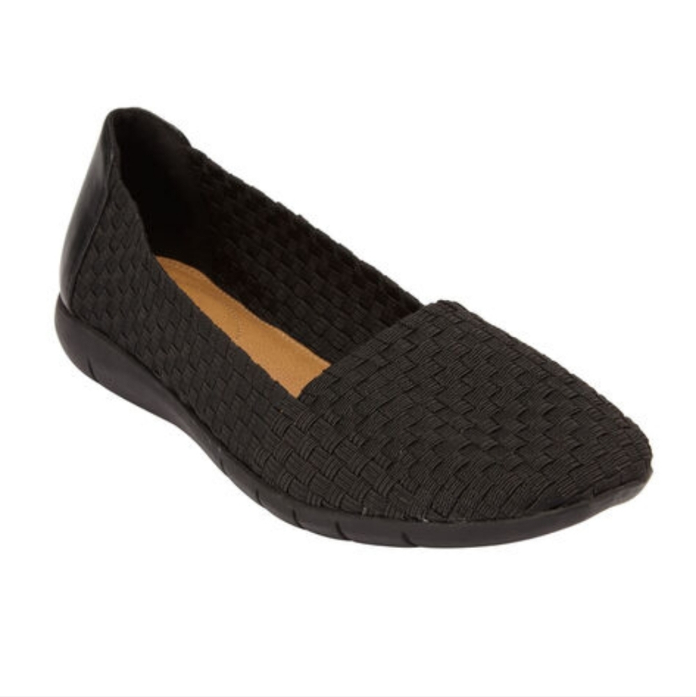 The Bethany FlatBy Comfortview women's black 11W dress shoes